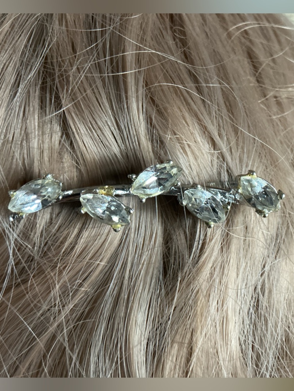 3 for $15 Rhinestone barrette, vintage